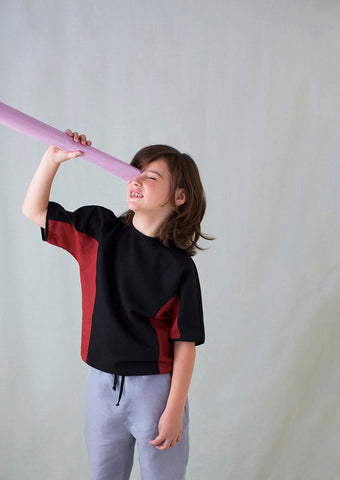 Popelin Black & Red Two-Toned Shirt