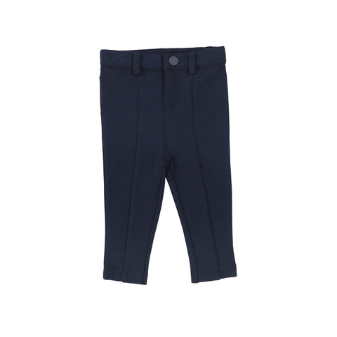 Lil Legs Navy Knit Stretch Pants