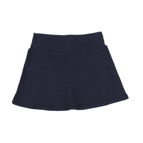 Lil Legs Navy Ribbed Skirt