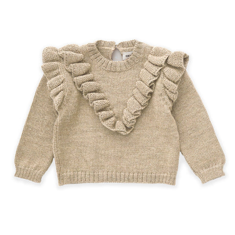 Oeuf Beige Frou Frou Sweater