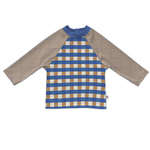Oeuf Sky Blue GIngham Rash Guard
