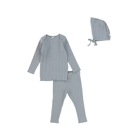 Lil Legs Footless Powder Blue Baby Set