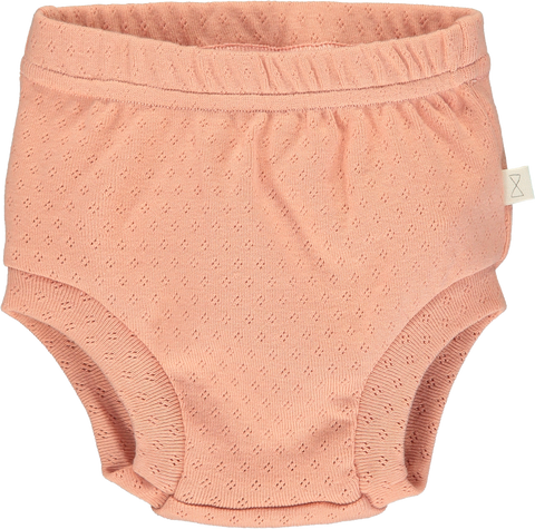 Mini Sibling Peach Patterned Bloomer Short