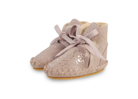 Donsje Amsterdam Lilac Metallic Suede Pina Exclusive Lining Booties