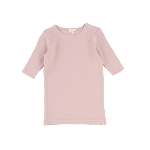 Lil Legs Blush Rib 3/4 Sleeve T-Shirt