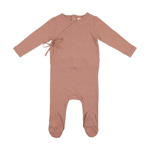 Lilette Pink Wrapover Pointelle Footie