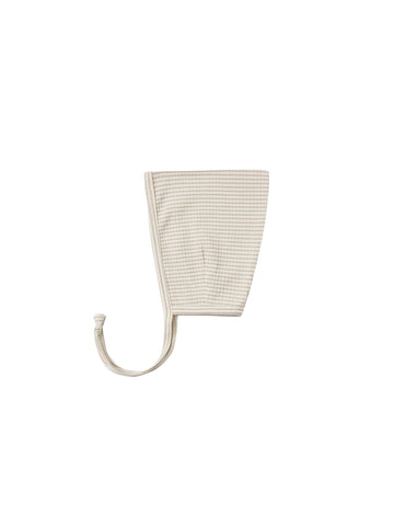 Quincy Mae Ash Stripe Ribbed Pixie Bonnet