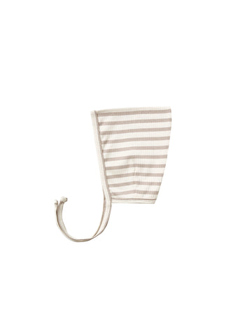 Quincy Mae Ash Stripe Ribbed Pixie Bonnet