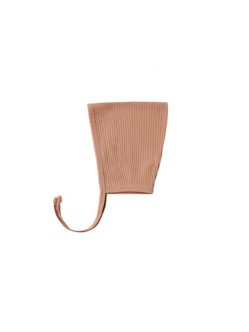 Quincy Mae Terra Cotta Ribbed Pixie Bonnet
