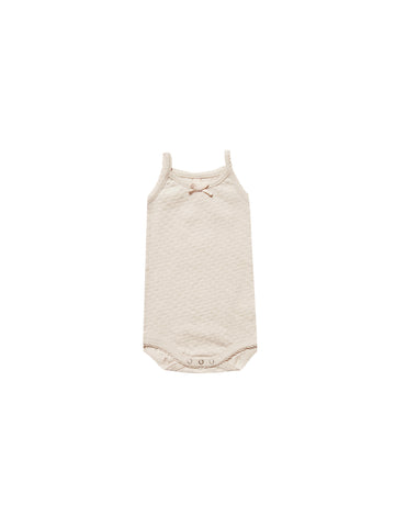 Quincy Mae Narural Pointelle Tank Onesie
