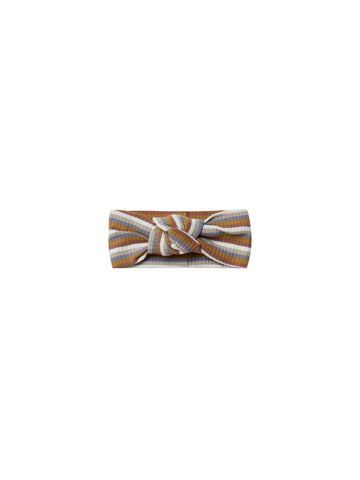 Quincy Mae Multi Stripe Ribbed Knotted Headband