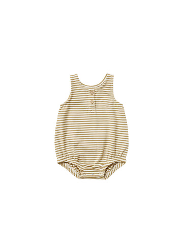 Quincy Mae Gold Stripe Bubble Romper