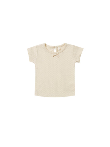 Quincy Mae Natural Pointelle Tee+ Legging Set
