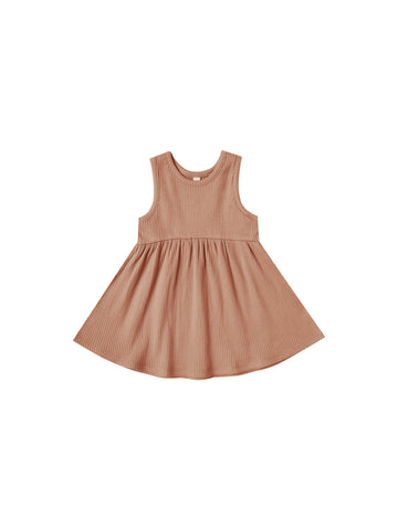 Quincy Mae Terra Cotta Ribbed Tank Dress