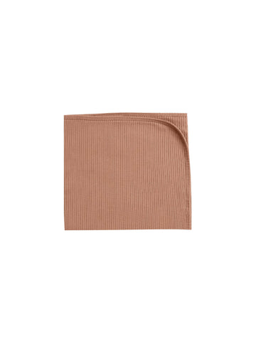 Quincy Mae Terra Cotta Ribbed Baby Blanket