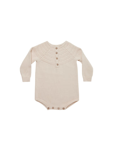Quincy Mae Natural Knit Dahlia Romper