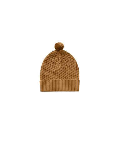 Quincy Mae Walnut Knit Pom Beanie