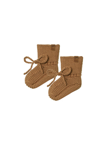 Quincy Mae Walnut Knit Booties