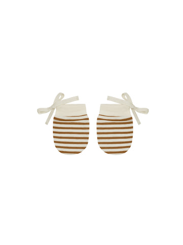 Quincy Mae Walnut Stripe Mittens