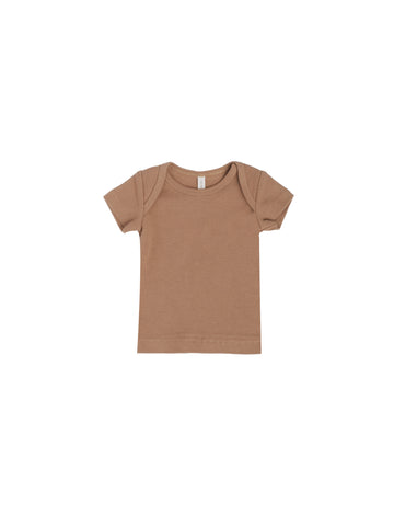 Quincy Mae Clay Ribbed Short Sleeve Legging Set