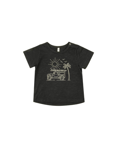 Rylee & Cru Black Surfin Safari Basic Tee