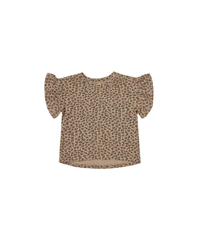 Rylee & Cru Cheetah Flutter Tee + Legging Set