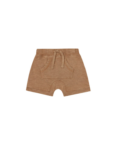 Rylee & Cru Camel Front Pouch Short