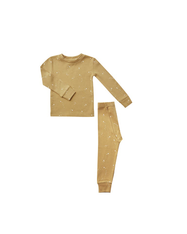 Rylee & Cru Gold Night Sky Pajama Set