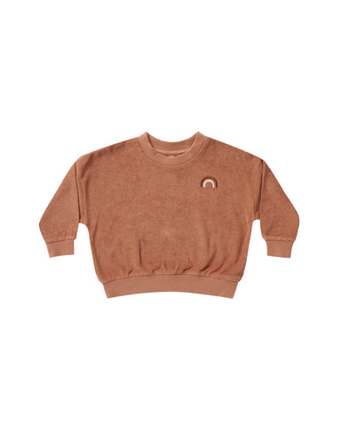 Rylee & Cru Terracotta Terry Crewneck Sweatshirt