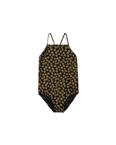 Rylee & Cru Black Floral Sky One-Piece Swimsuit