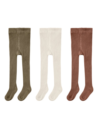 Rylee & Cru Olive Stone Wine Solid Rib Tights 3 Pack