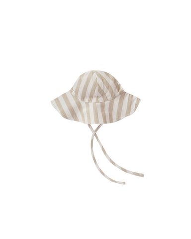 Rylee & Cru Grey Stripe Floppy Sun Hat