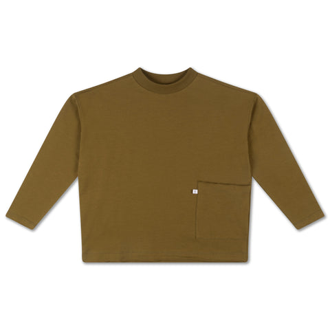 Repose Dark Olive Long Sleeve Pocket Shirt