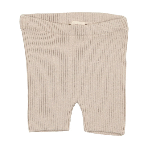 Lil Legs Oat Rib Knit Short Leggings