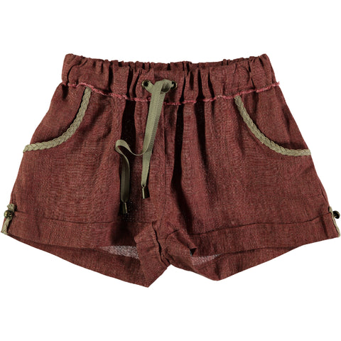 Belle Chiara Russet Distressed Linen Mahler Short