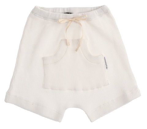 Tocoto Vintage Off White Baby Waffle Shorts