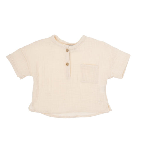 Tocoto Vintage Off White Baby Shirt & Bloomer Set