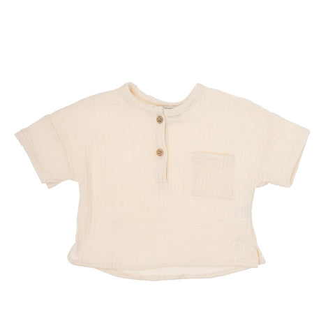 Tocoto Vintage Off White Baby Shirt & Bloomer Set