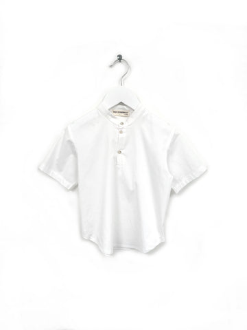 Anja Schwerbrock White Mao Collar Shirt