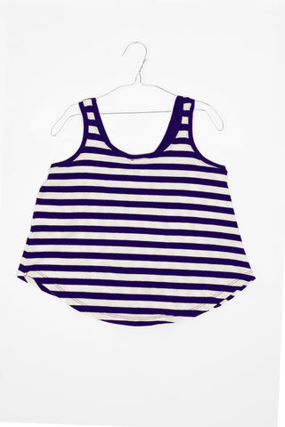 Motoreta Blue & Off White Stripes Mina T-Shirt