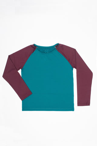 Motoreta Dark Green and Burgundy Rash Guard