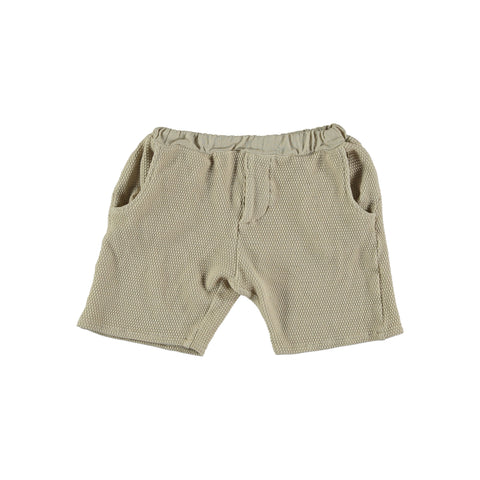 Violeta Beige Knit Bermuda Shorts