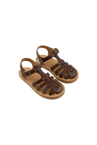Tinycottons Chocolate Braided Sandals