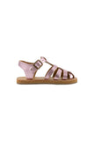 Tinycottons Pink Metallic Braided Sandals