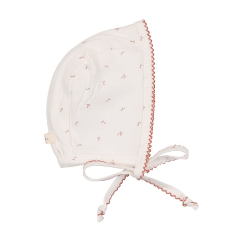 Lilette Pink Cherry Scallop Edge Bonnet