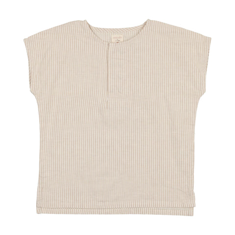 Lil Legs Oat Stripe Snap Shirt