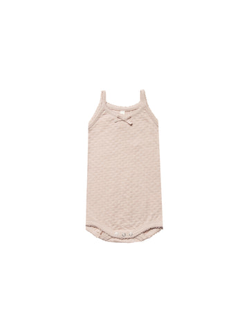 Quincy Mae Rose Pointelle Tank Onesie