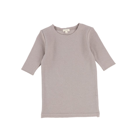 Lil Legs Taupe Rib 3/4 Sleeve T-Shirt