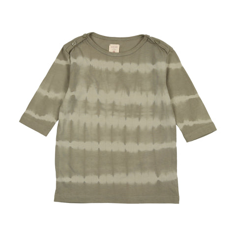 Lil Legs Moss Tie Dye Three Quarter Sleeve Tee