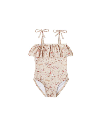 Rylee & Cru Shell Dragonfly Tie Ruffle Swimsuit